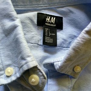 H&M Oxford Mens Button Down Long Sleeve Shirt